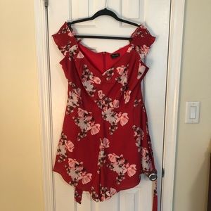 City Chic Play Suit - Sacred Lotus Pattern